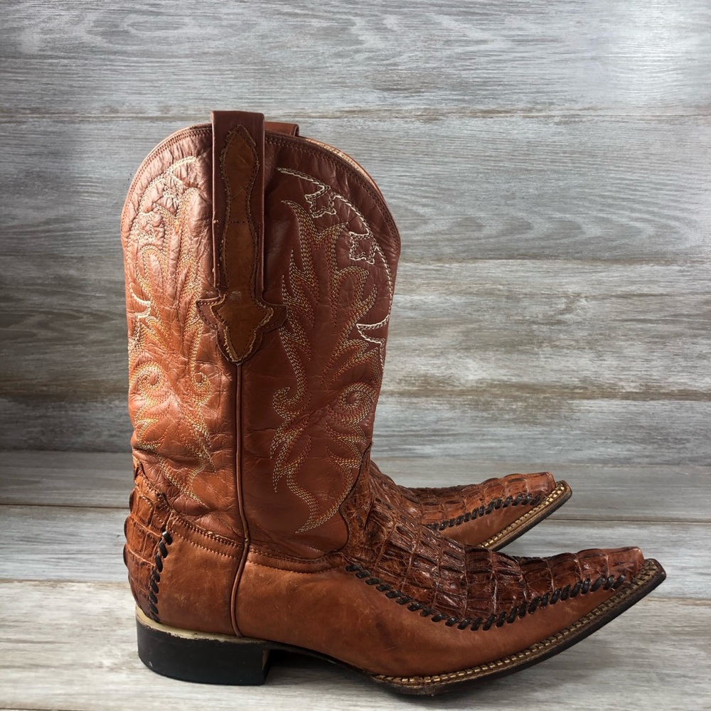 BOTAS AGUILA REAL Exotic Alligators Cowboy Boots - Picture 4 of 14